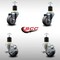 Service Caster 3'' SS Thermoplastic Rubber Wheel Swivel 1-7/8'' Expanding Stem Caster Set 2 Brakes, 4PK SCC-SSEX20S314-TPRB-2-TLB-2-178 - alternate 2